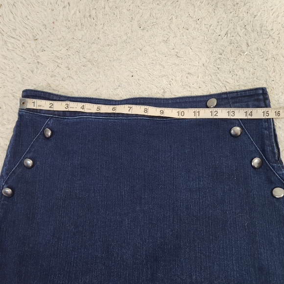 New York Co. Denim stretchy pin up  skirt size  8 blue - Picture 6 of 11